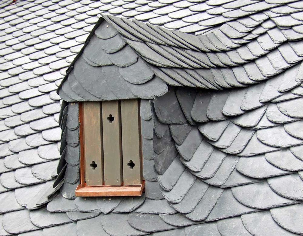 Slate roof tiles