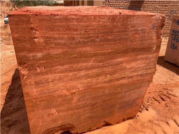 red travertine floor tiles