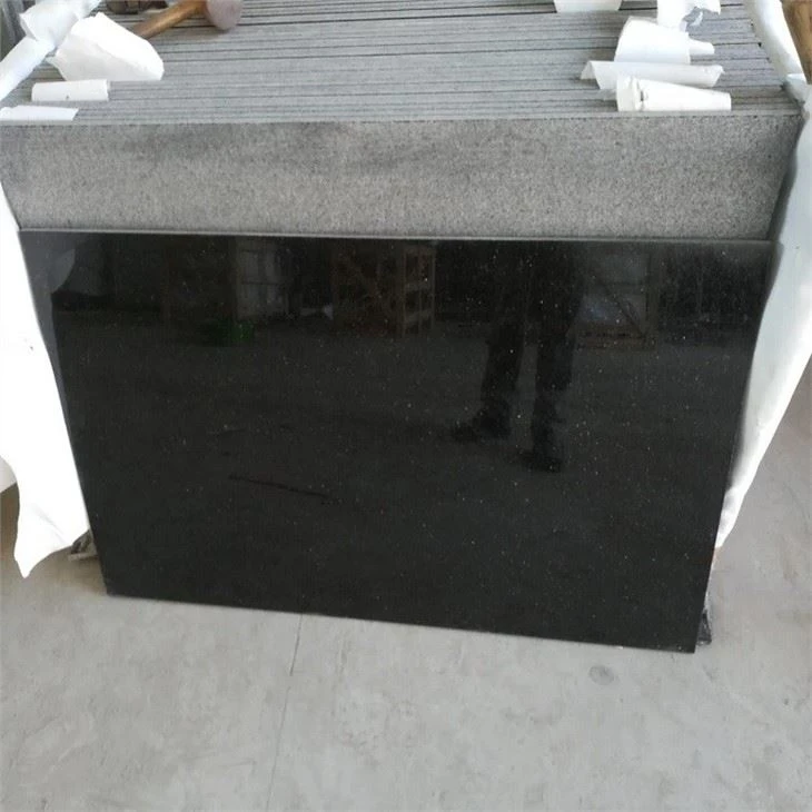 black galaxy granite tile
