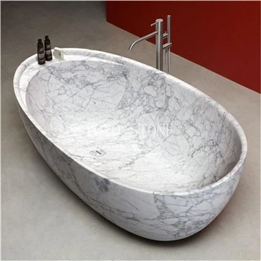 Baignoire en marbre carrare