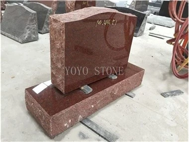 Pierre tombale de granit rouge
