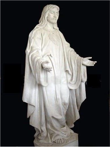Statue de Jésus en marbre blanc