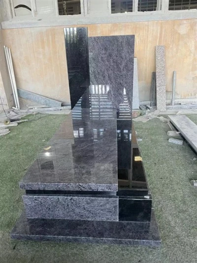 Pierre tombale de granit bleu Bahama