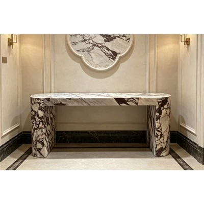 Table console en marbre Calacatta Viola