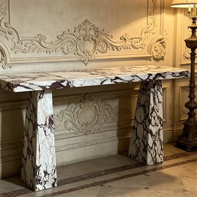 Petite table d'entrée en marbre