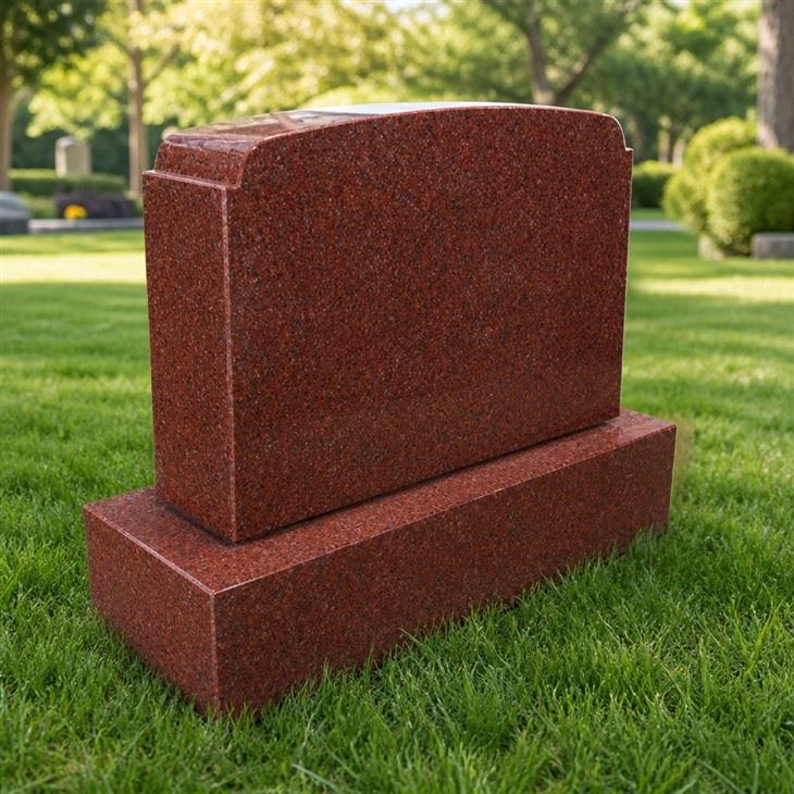 Pierre tombale de granit rouge